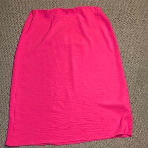 Neon pink skirt elastic waist